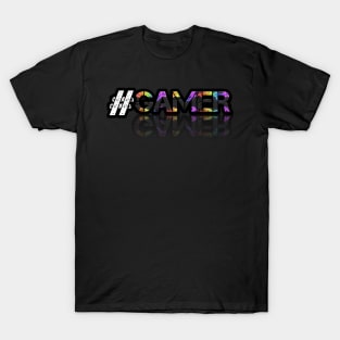 Hashtag Gamer - Social Media - Graphic Gaming - Video Game Lover - Multicolor T-Shirt